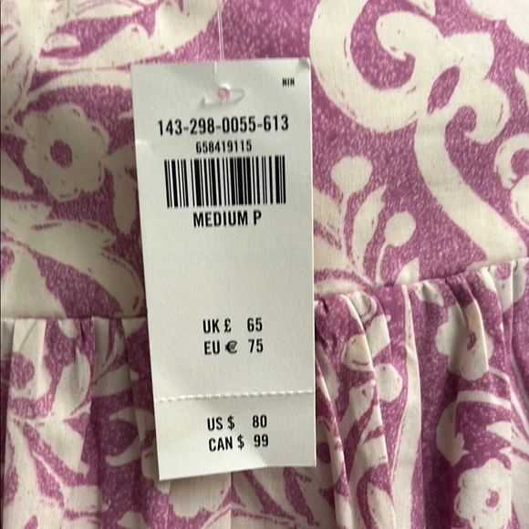 Abercrombie & Fitch Pink and White Midi A-Line Skirt New with tags never worn - Picture 3 of 4